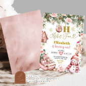 Rosa Weihnachten Oh, was Spaß Blumenkohl ersten Ge Einladung