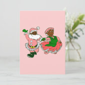 rosa weihnachten schwarzer weihnachtsmann ehefrau (Stehend Vorderseite)