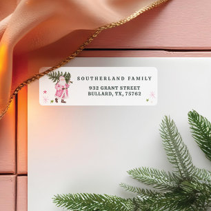 Rosa Weihnachten Vintager Weihnachtsmann Bauernhof