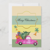 Rosa Weihnachten Wasserfarben Kunst (Vorderseite)