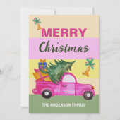 Rosa Weihnachten Wasserfarben Kunst (Vorderseite)