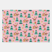 Rosa Weihnachten Weihnachten - Vintages Leben Geschenkpapier Set (Vorderseite 2)
