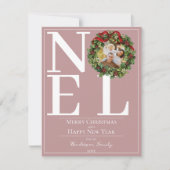 Rosa Weihnachten Weihnachtskranz Foto (Vorderseite)