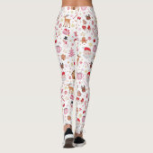 Rosa Weihnachten Winter Wunderland Weihnachtsmann Leggings (Rückseite)