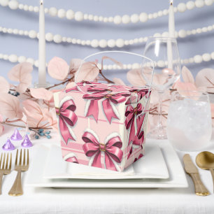 Rosa Weihnachts-Karobowleifen   Geschenkschachtel