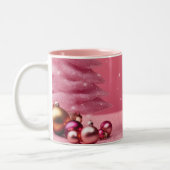 Rosa Weihnachts-Keramik Tasse (Links)