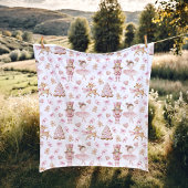 Rosa Weihnachts-Nussknacker-Flanelldecke Fleecedecke