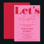 Rosa Weihnachts-Party Feiern wir Einladung<br><div class="desc">Rosa Roter Glitzer Weihnachten Party Einladungen Feiern wir</div>