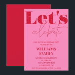 Rosa Weihnachts-Party Feiern wir Einladung<br><div class="desc">Rosa Roter Glitzer Weihnachten Party Einladungen Feiern wir</div>