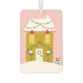 Rosa Weihnachts-Party Kindergeburtstag Urlaub Autolufterfrischer (Rückseite)