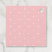 Rosa Weihnachts-Party Kindergeburtstag Urlaub Geschenkanhänger (Rückseite)