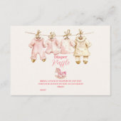 Rosa Weihnachts Rocking Horse Diapper Raffle Begleitkarte (Vorderseite)