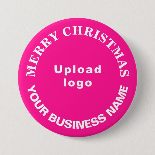 Rosa Weihnachts-Round-Shape-Button Button (Vorderseite)