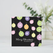 Rosa Weihnachts-Schneeflocken-Ornamente Karte (Stehend Vorderseite)