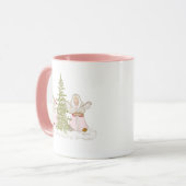 Rosa WeihnachtsAngels Tasse (Vorderseite Links)
