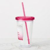 Rosa Weihnachtsball Feiertag Acrylic Tumbler Acryltrinkbecher (Links)