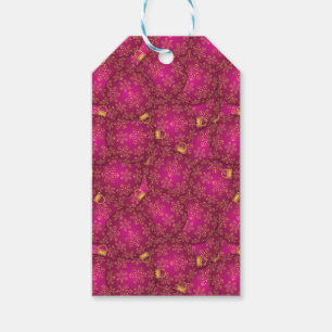 Rosa Weihnachtsbällchen Geschenkanhänger