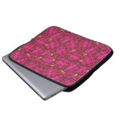 Rosa Weihnachtsbällchen Laptopschutzhülle (Vorne Knopf)