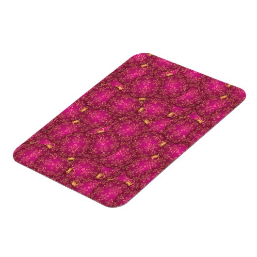 Rosa Weihnachtsbällchen Magnet (Linke Seite)