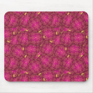 Rosa Weihnachtsbällchen Mousepad