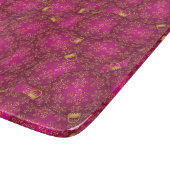 Rosa Weihnachtsbällchen Schneidebrett (Ecke)