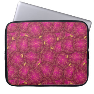 Rosa Weihnachtsbälle Laptopschutzhülle