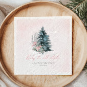 Rosa Weihnachtsbaum Baby, es ist kalt draußen Serviette