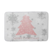 Rosa Weihnachtsbaum Bath Mat Badematte (Vorderseite)