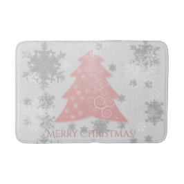 Rosa Weihnachtsbaum Bath Mat Badematte
