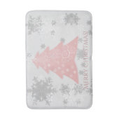 Rosa Weihnachtsbaum Bath Mat Badematte (Vorderseite Vertikal)