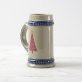 Rosa Weihnachtsbaum Bierglas (Vorderseite Links)