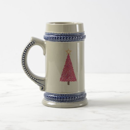 Rosa Weihnachtsbaum Bierglas (Links)