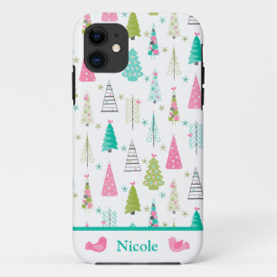 Rosa Weihnachtsbaum Case-Mate iPhone Hülle