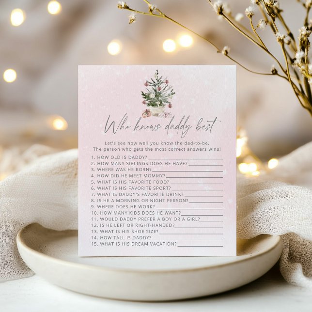 Rosa Weihnachtsbaum, der Papa das beste Spiel kenn (Von Creator hochgeladen)