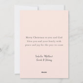 Rosa Weihnachtsbaum Feiertagskarte (Rückseite)