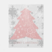 Rosa Weihnachtsbaum Fleece Blanket (Vorderseite)