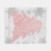 Rosa Weihnachtsbaum Fleece Blanket (Vorderseite (Horizontal))