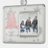 Rosa Weihnachtsbaum Gerahmte Ornamente Rahmen-Ornament Silber (Links)