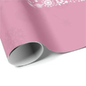 Rosa Weihnachtsbaum Geschenkpapier (Rolleneckpunkt)