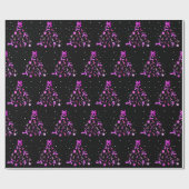 Rosa Weihnachtsbaum Geschenkpapier (Flach)