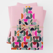 Rosa Weihnachtsbaum Geschenkpapier Set (Beispiel)