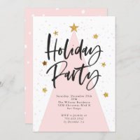 Rosa Weihnachtsbaum Gold Stars Feier