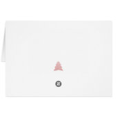 Rosa Weihnachtsbaum Grußkarte (Rückseite Horizontal)