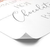 Rosa Weihnachtsbaum heiße Schokolade Bar Poster (Ecke)