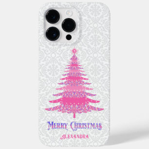 Rosa Weihnachtsbaum Individuelle Name Sparkle Case-Mate iPhone 14 Pro Max Hülle