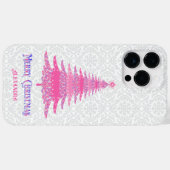 Rosa Weihnachtsbaum Individuelle Name Sparkle Case-Mate iPhone Hülle (Rückseite (Horizontal))