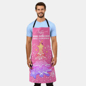Rosa Weihnachtsbaum Keks Backen Crew Schneeflocken Schürze (Getragen)