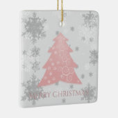 Rosa Weihnachtsbaum Keramik Ornament (Rechts)