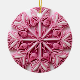 Rosa Weihnachtsbaum Keramik Ornament