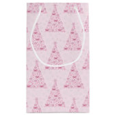 Rosa Weihnachtsbaum Kleine Geschenktüte (Rückseite)